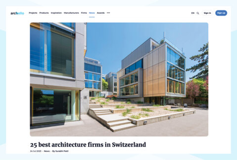 Evolution Design named among the best Swiss architecture firms